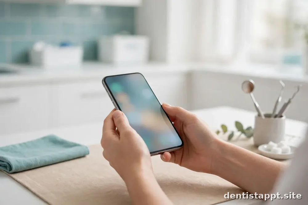 person scheduling on a phone