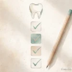 How to Prepare for a Dental Appointment checklist with pencil illustration