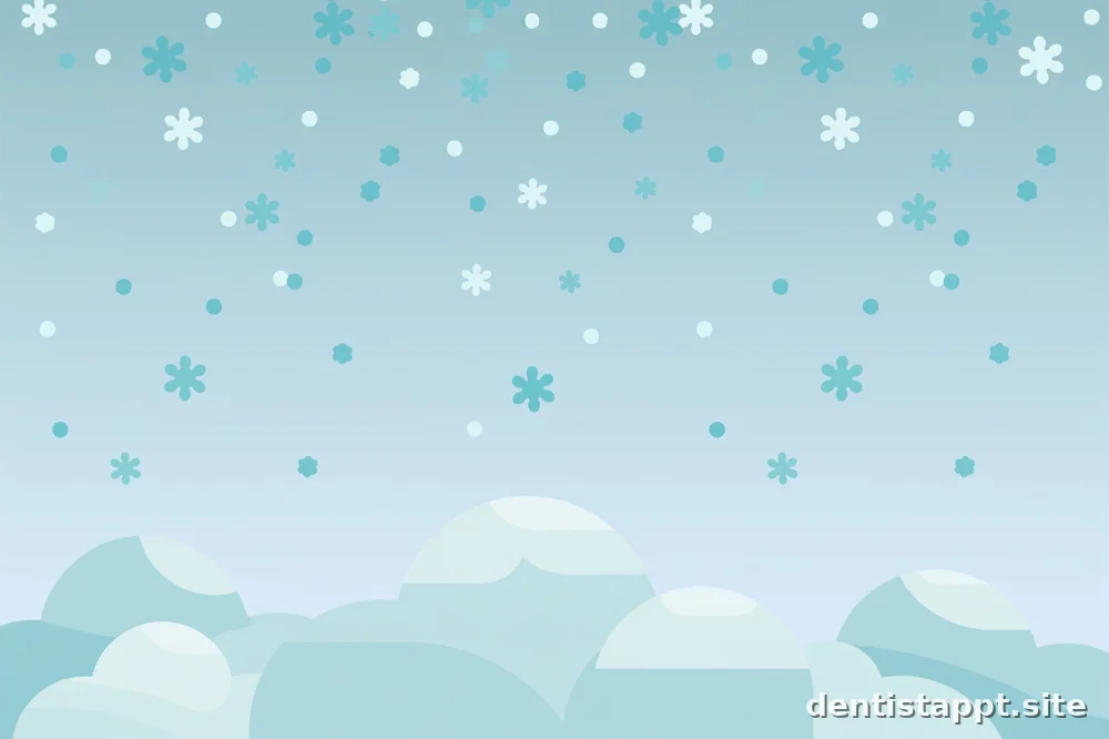 Holiday Season Oral Health: Sweets, Travel, and Your Teeth winter-themed abstract illustration