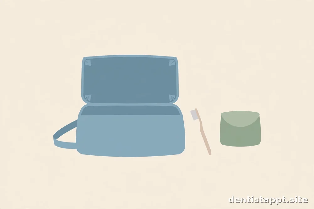 travel toiletry kit with toothbrush